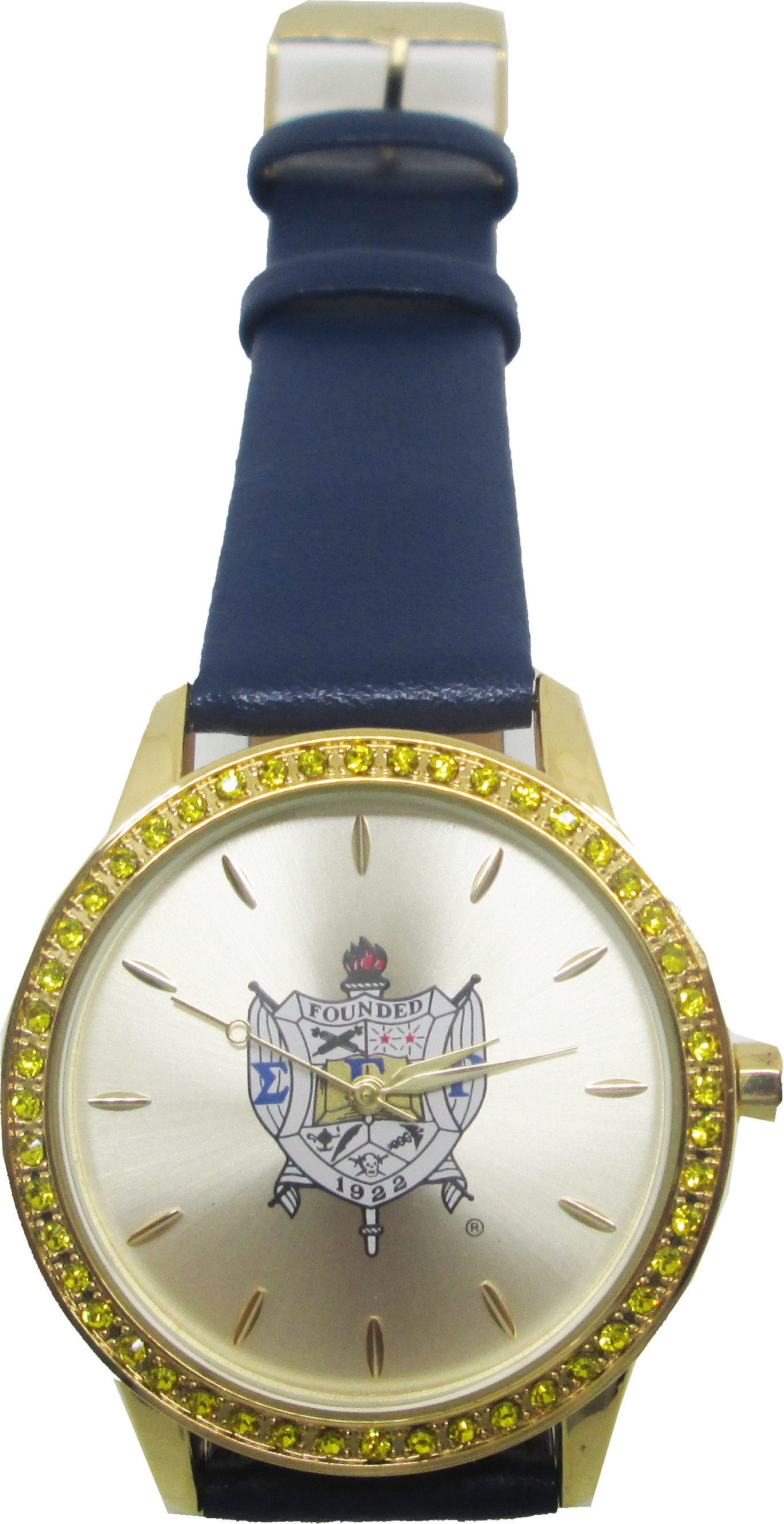 Sigma Gamma Rho Sorority Shield Leather Band Watch Gold Adjustable Sigma Gamma Rho Sorority Shield Leather Band Watch Gold Adjustable