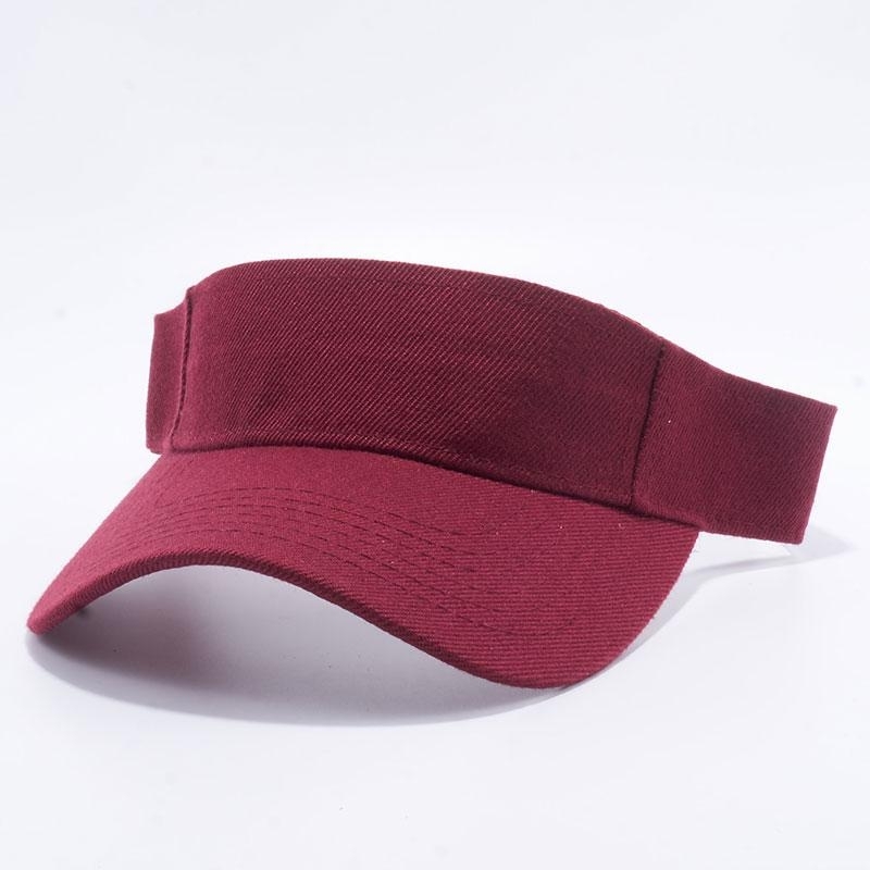 Plain Mens Sun Visor [Burgundy Adjustable] > Product Details The
