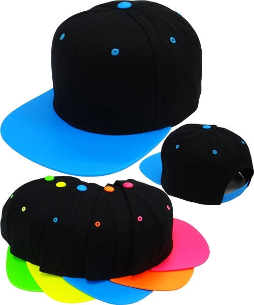 plain neon snapback hats