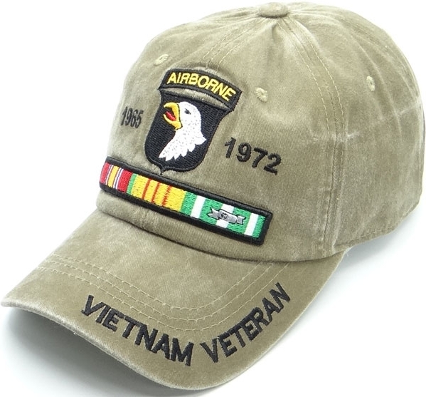 101st Airborne Vietnam Veteran Pigment Washed Cotton Mens Cap [Baseball