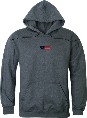 RapDom US Flag 1 Graphic Mens Pullover Hoodie [Heather Charcoal Grey ...