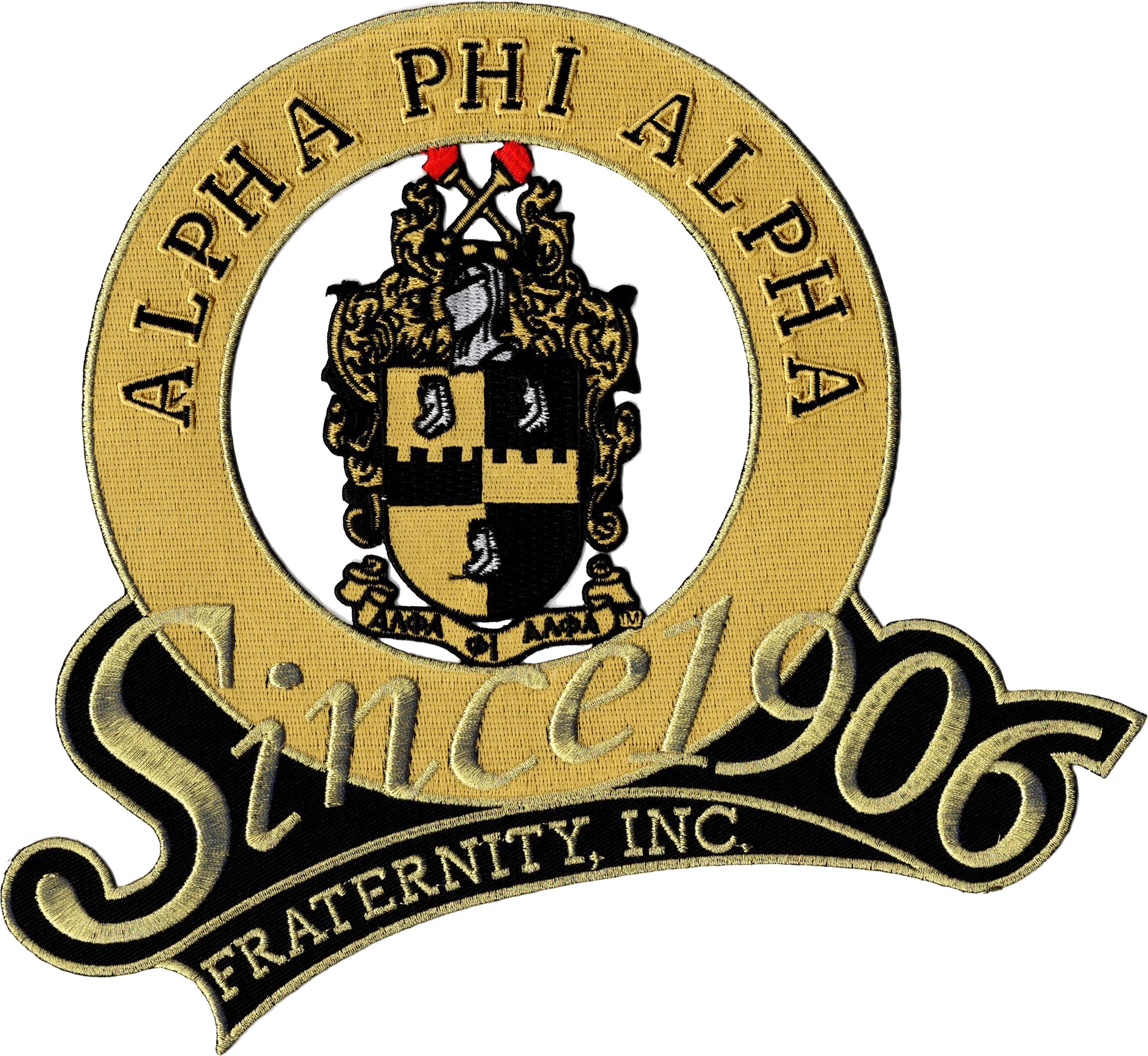 Alpha Phi Alpha Fraternity, Inc. Since 1906 Iron-On Patch [Black - 9.5" x 8.25"] > Product 