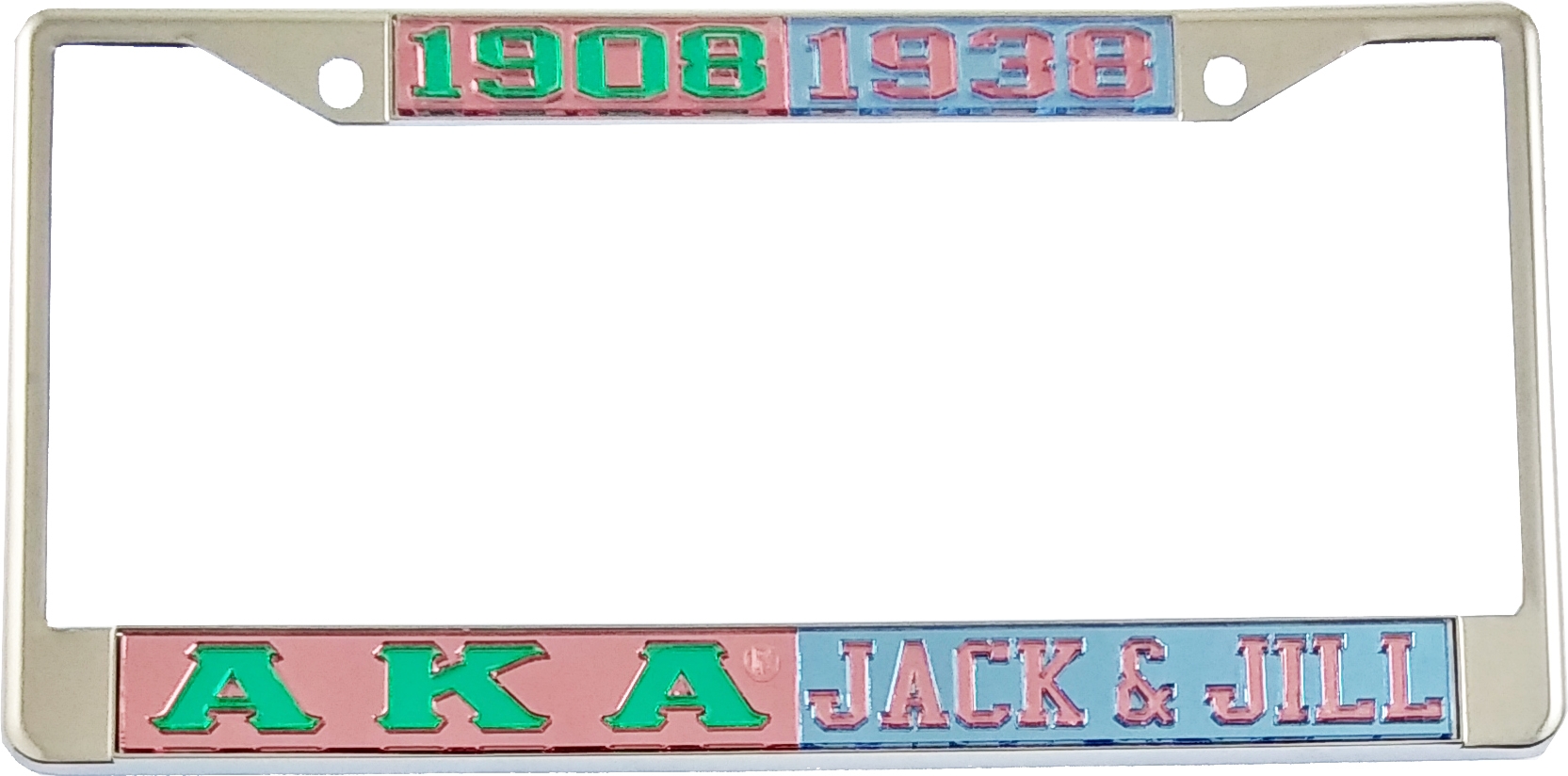 Alpha Kappa Alpha Sorority New Pink Metal License Plate Frame 