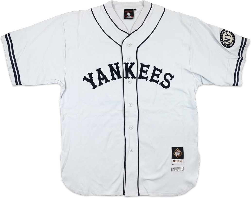 Big Boy New York Black Yankees Replica Mens Baseball Jersey [Grey - 4XL]