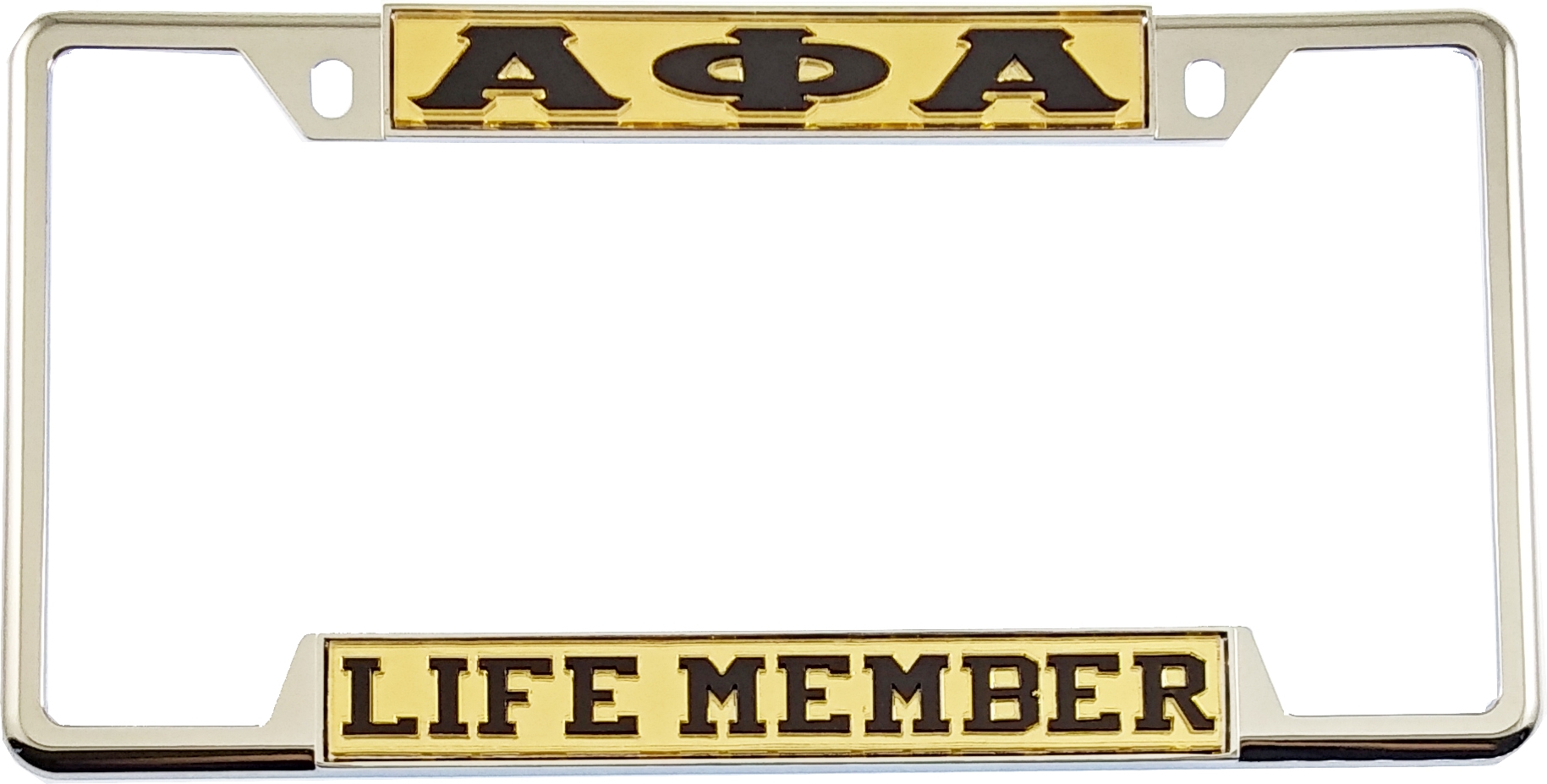 Alpha Phi Alpha Life Member License Plate Frame [Decal Visible Frame