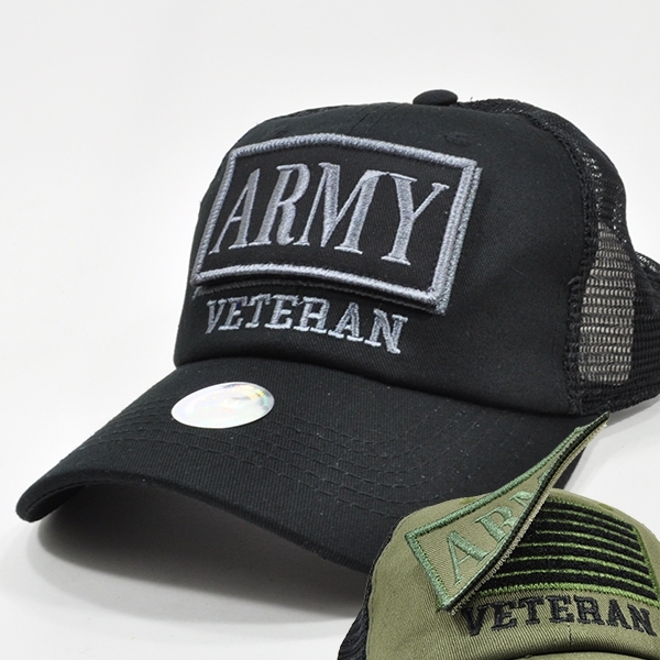 Army Veteran Velcro Patch Mens Meshback Cap The Cultural Exchange