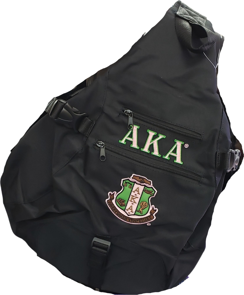 Buffalo Dallas Alpha Kappa Alpha Sling Bag Backpack [Black 20x16x5