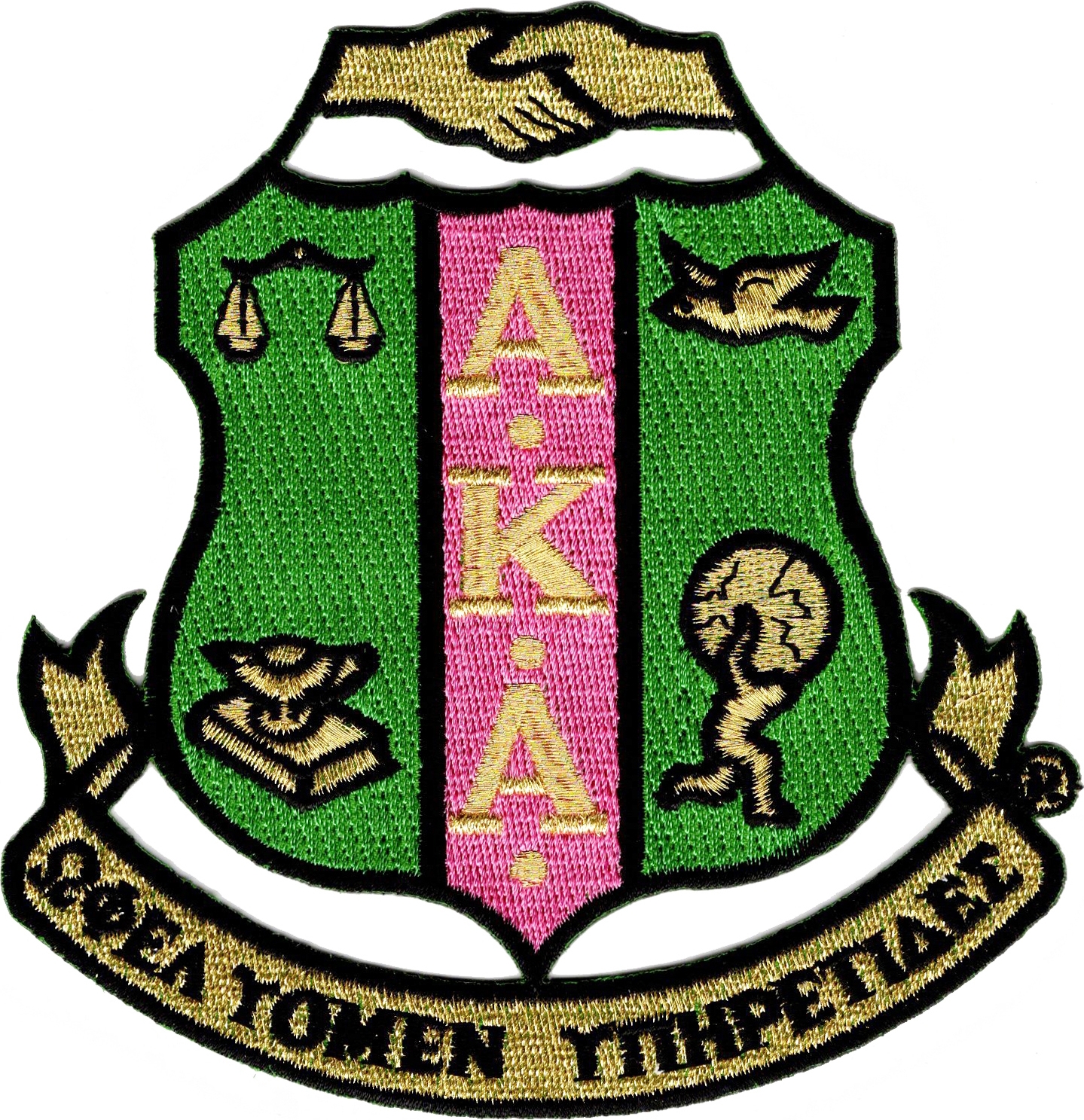 Alpha Kappa Alpha Crest Embroidered Iron On Patch 5 Product Alpha Kappa Alpha Crest Embroidered Iron On Patch 5 Product