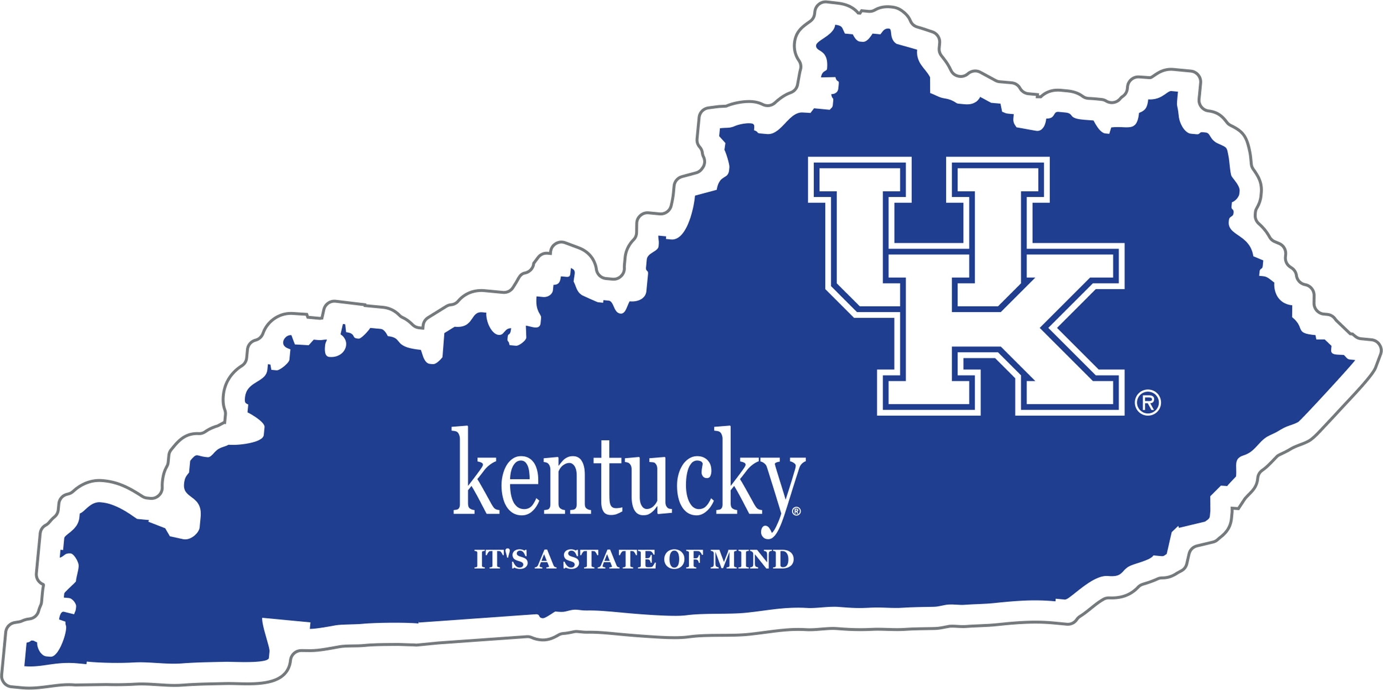 University of Kentucky State UK Logo Decal Sticker [White 4"] > Product Details The Cultural