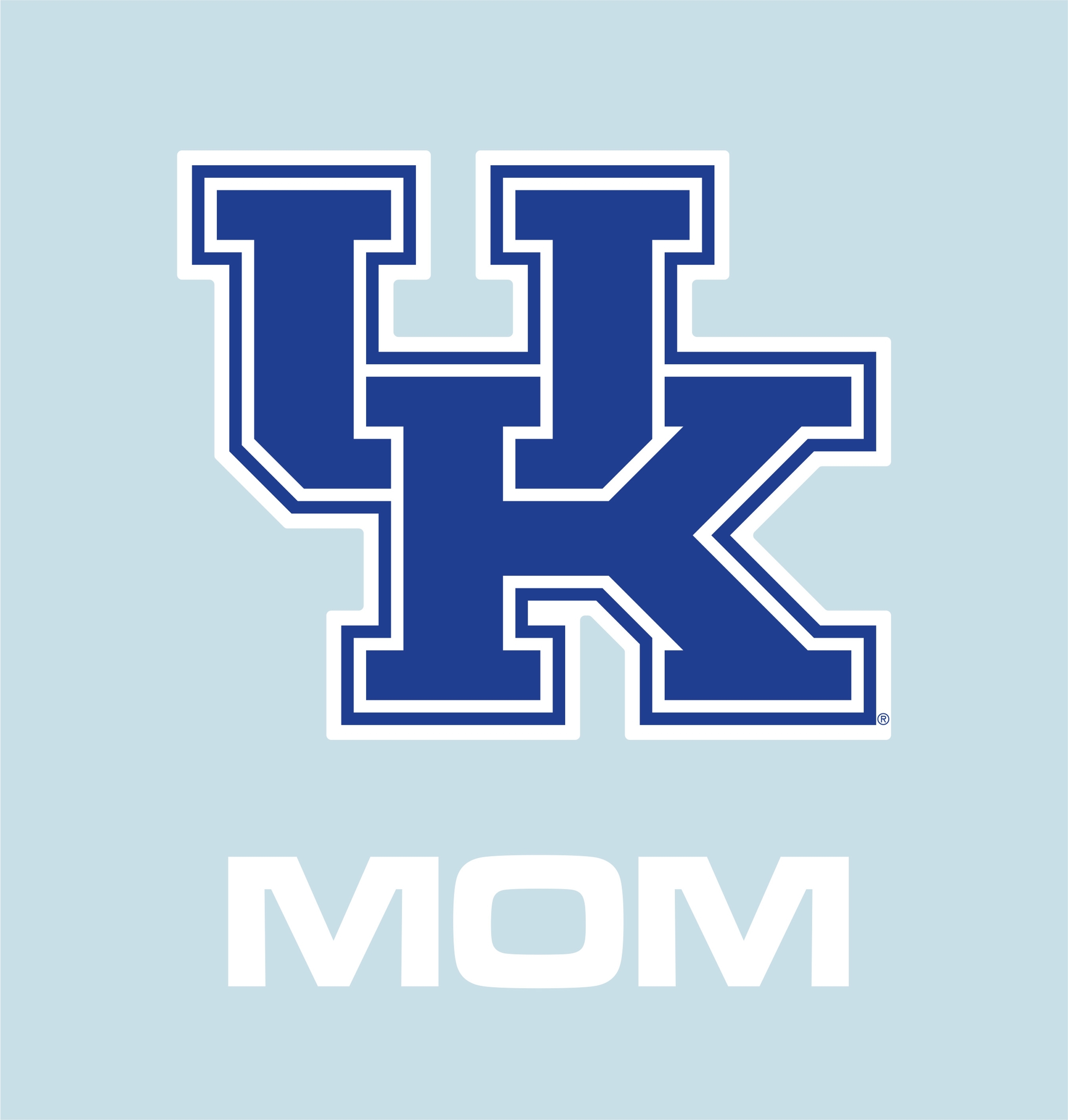 University Of Kentucky Mom UK Logo Decal Sticker [Blue/White 5