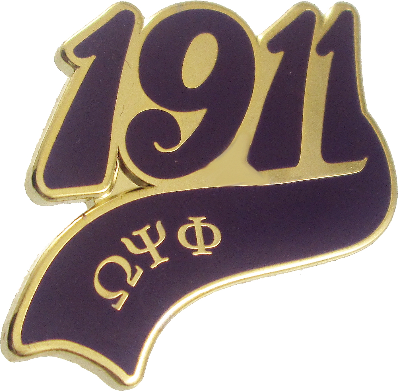 Omega Psi Phi 1911 Tail Lapel Pin [Gold - 1.25