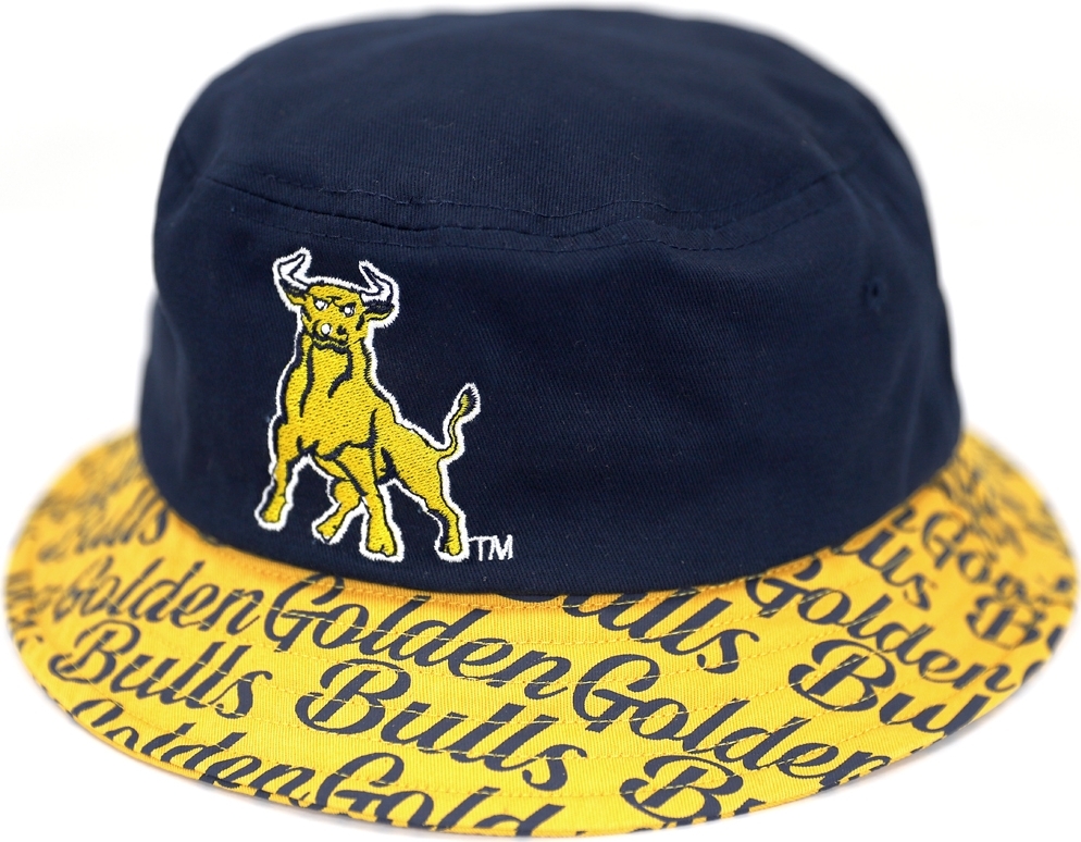 Big Boy Johnson C. Smith Golden Bulls S5 Mens Bucket Hat [Navy Blue