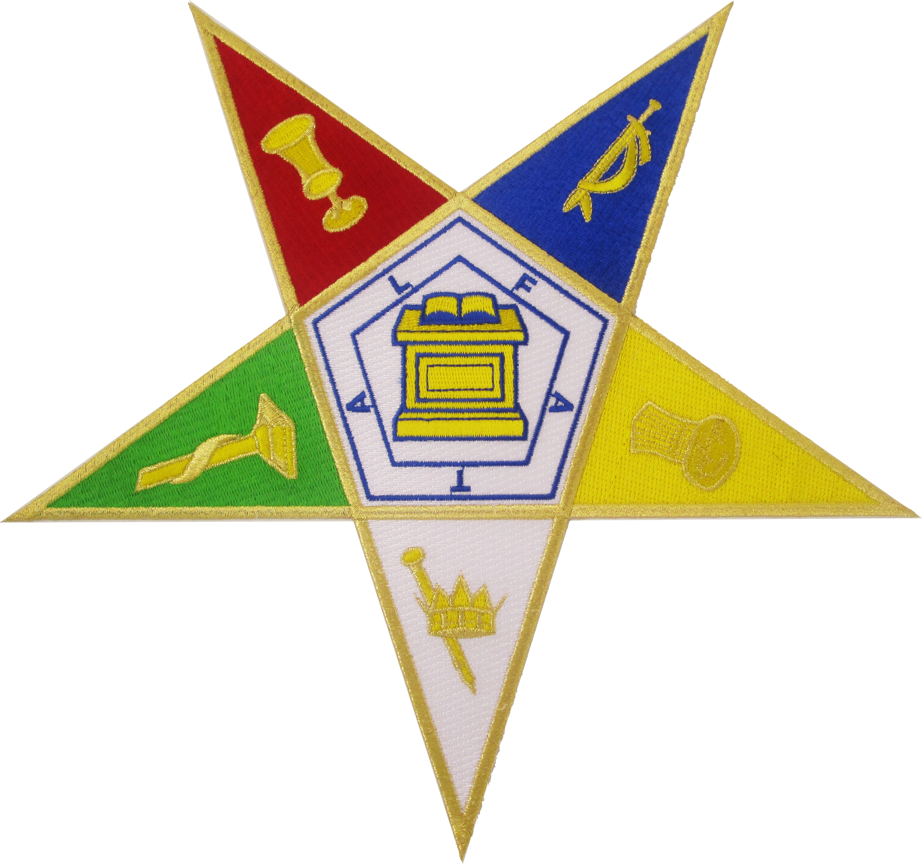 Eastern Star IronOn Patch [Gold 10.5"] > Product Details The