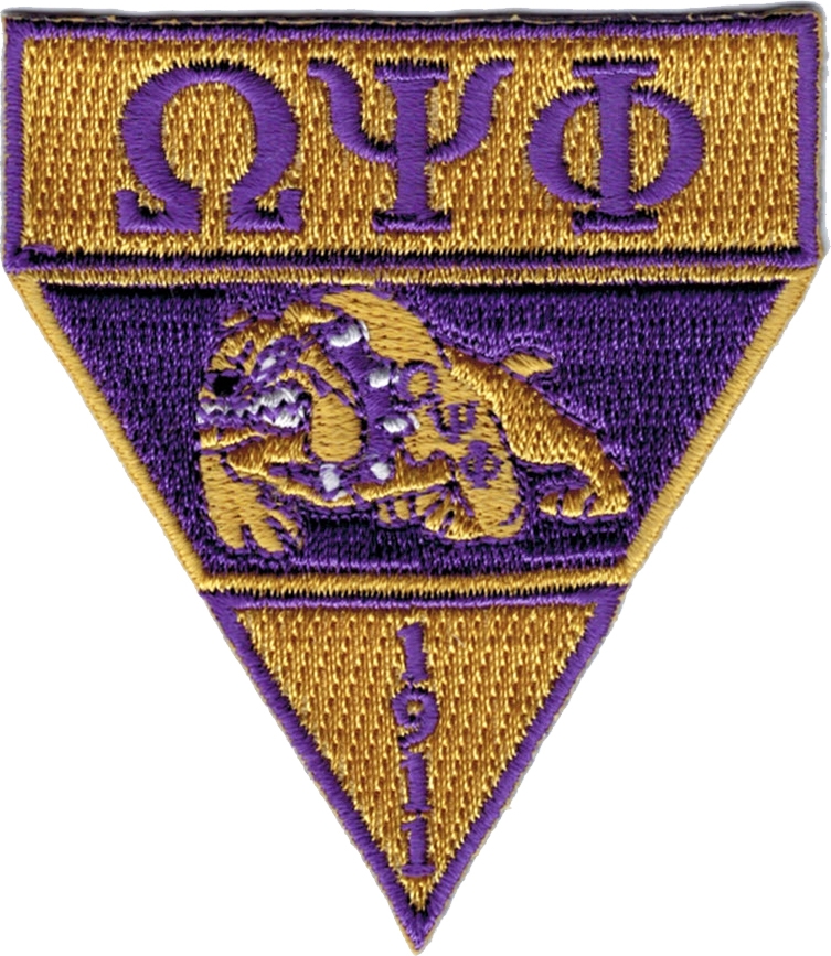 Omega Psi Phi Military Style IronOn Patch [Purple/Gold 3"] > Product