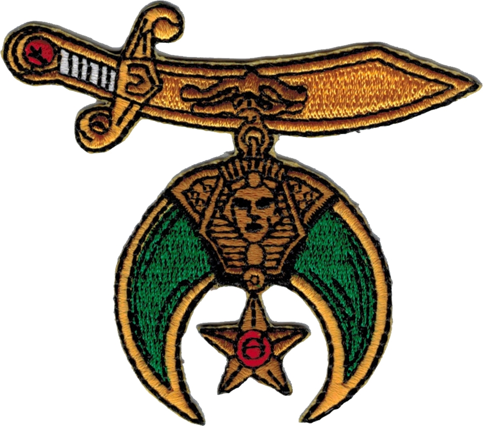 Shriner Sword Symbol Cut-Out Iron-On Patch [Gold - 2.75
