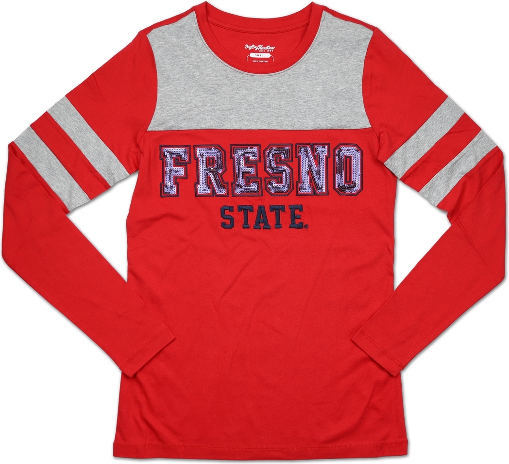 Big Boy Fresno State Bulldogs Ladies Long Sleeve Tee [Red - S ...