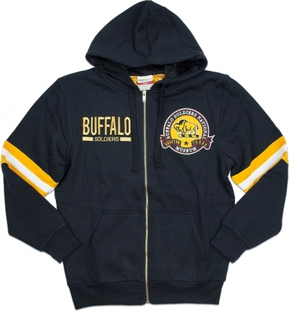 Big Boy Buffalo Soldiers Mens Zip-Up Hoodie Jacket [Black - M ...