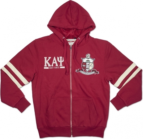 Big Boy Kappa Alpha Psi Divine 9 Mens Zip-Up Hoodie Jacket [Crimson Red ...