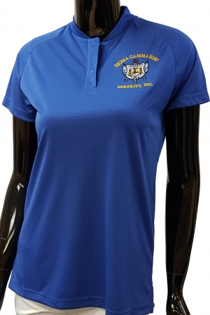 Buffalo Dallas Sigma Gamma Rho Blade Collar Ladies Polo Shirt [Blue - S ...