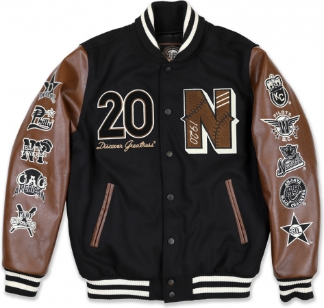 Big Boy Negro League Baseball S9 Mens Varsity Wool Jacket [Black - 4XL ...