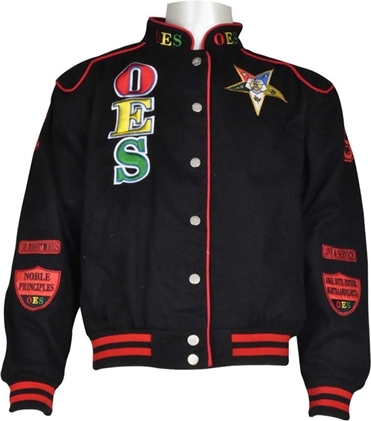 Big Boy Headgear Order of The Eastern Star Womens Twill Jacket Black