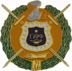 View Buying Options For The Omega Psi Phi Escutcheon Shield Die-Cut Car Badge