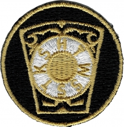 View Product Detials For The Royal Arch Chapter Keystone Symbol Round Iron-On Patch