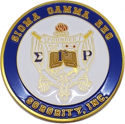 View Product Detials For The Sigma Gamma Rho 3D Crest Round Car Badge Emblem