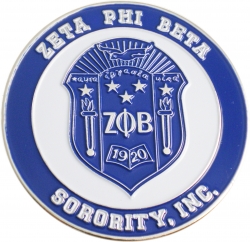 View Buying Options For The Zeta Phi Beta 3D Crest Round Car Badge Emblem