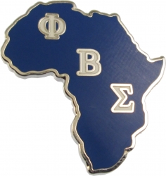 View Buying Options For The Phi Beta Sigma Africa Shaped Lapel Pin