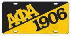 View Buying Options For The Alpha Phi Alpha 1906 Split Founder License Plate