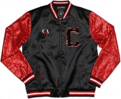 View Buying Options For The Big Boy Clark Atlanta Panthers Ladies Sequins Satin Jacket