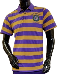 View Buying Options For The Buffalo Dallas Omega Psi Phi Striped Rugby Shirt