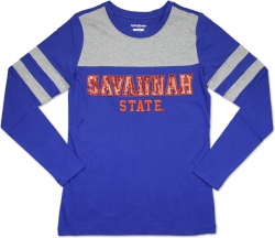 View Product Detials For The Big Boy Savannah State Tigers Ladies Long Sleeve Tee