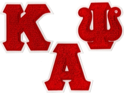 View Buying Options For The Kappa Alpha Psi Chenille Letter Sew-On Patch Set