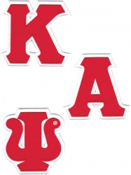 View Product Detials For The Kappa Alpha Psi Twill Letter Iron-On Patch Set