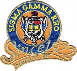 View Product Detials For The Sigma Gamma Rho Sorority, Inc. Since 1922 Iron-On Patch