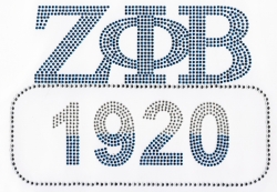 View Buying Options For The Zeta Phi Beta 1920 Rhinestud Heat Transfer