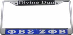 View Buying Options For The Phi Beta Sigma + Zeta Phi Beta Split Divine Duo License Plate Frame