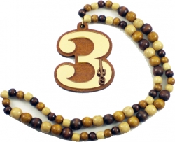 View Buying Options For The Iota Phi Theta Wood Color Bead Tiki Line #3 Medallion