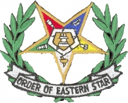 View Buying Options For The Order of Eastern Star Wreath Iron-On Patch