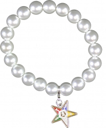View Buying Options For The Order of the Eastern Star Pearl Bracelet