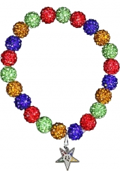 View Buying Options For The Order of the Eastern Star Stone Bead Bracelet