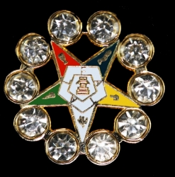 View Buying Options For The Order of Eastern Star w/Stones Lapel Pin