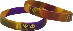 View Product Detials For The Omega Psi Phi Tie-Dye Silicone Wristband [Pre-Pack]