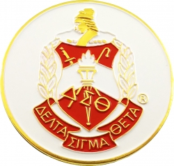 View Product Detials For The Delta Sigma Theta Crest Classic Round Car Badge