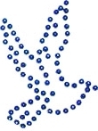 View Product Detials For The Zeta Phi Beta Dove Collar Size Rhinestud Heat Transfer [Pre-Pack]