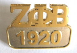 View Product Detials For The Zeta Phi Beta 1920 Sandblasted Polished Lapel Pin