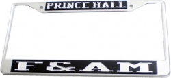 View Buying Options For The Prince Hall Mason F&AM Big Letter License Plate Frame