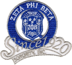 View Product Detials For The Zeta Phi Beta Sorority, Inc. Since 1920 Iron-On Patch